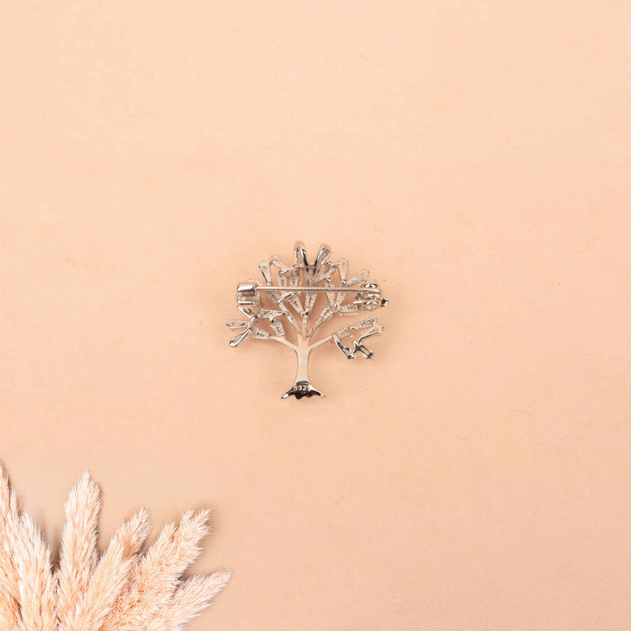 Adya White Kalpavraksh Brooch cum Pendant