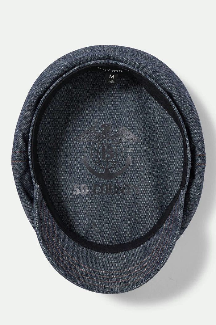 Unisex Assembly Fiddler Fisherman Cap in the color Indigo - Additional Laydown image