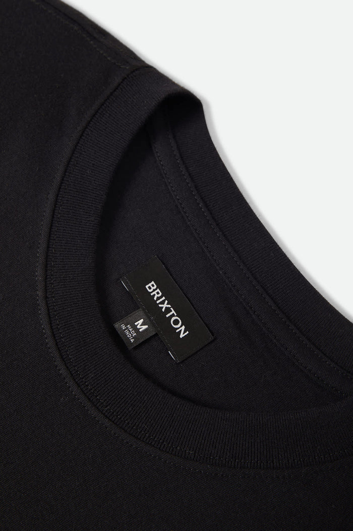 Men's Beta Sheild Short Sleeve Pocket T-Shirt in the color Black - Additional Laydown image