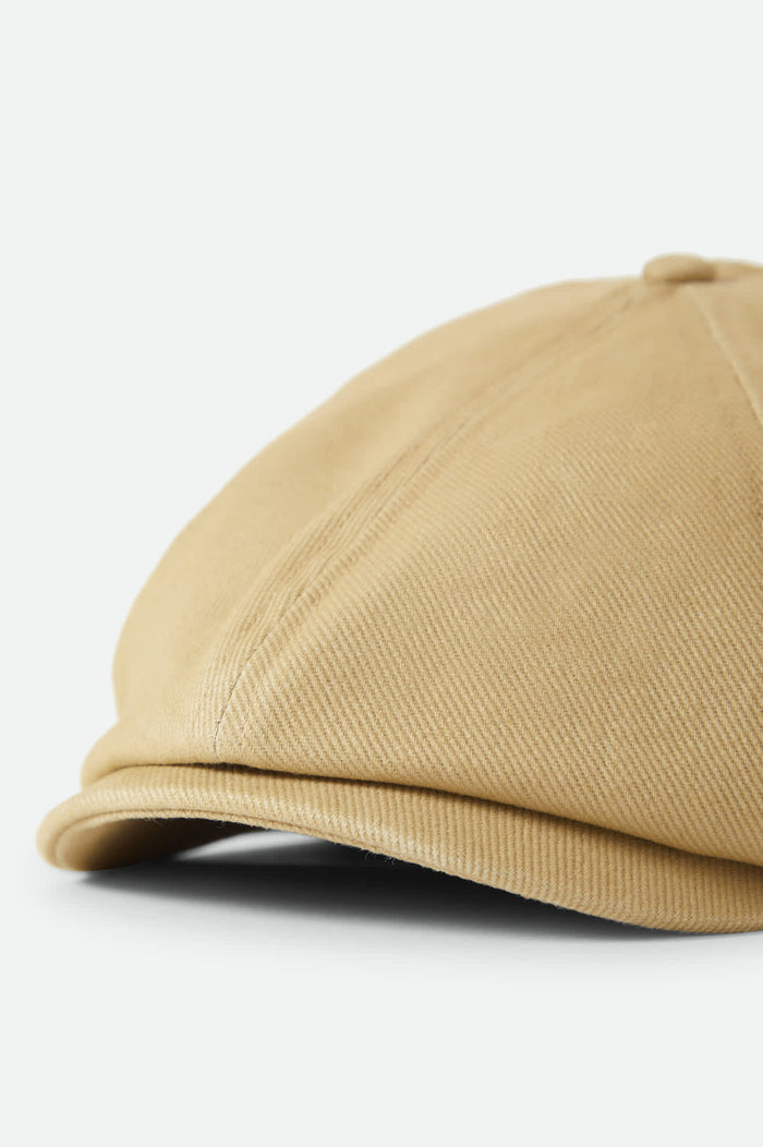 Unisex Brood Lightweight Newsboy Cap in the color Washed Khaki - Additional Laydown image