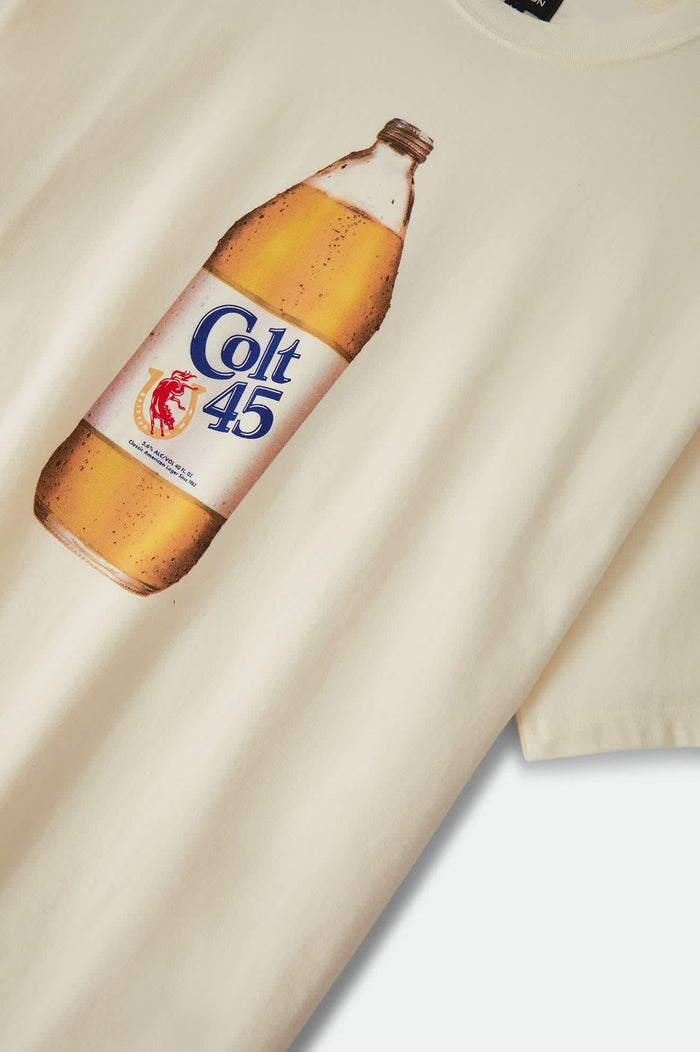 Men's Colt 45 Forty Oz Short Sleeve Oversized T-Shirt in the color Natural - Additional Laydown image