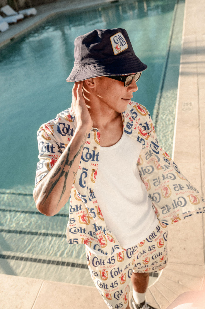 Men's Colt 45 X Brixton Short Sleeve Shirt in the color Multi - Men's Lifestyle image