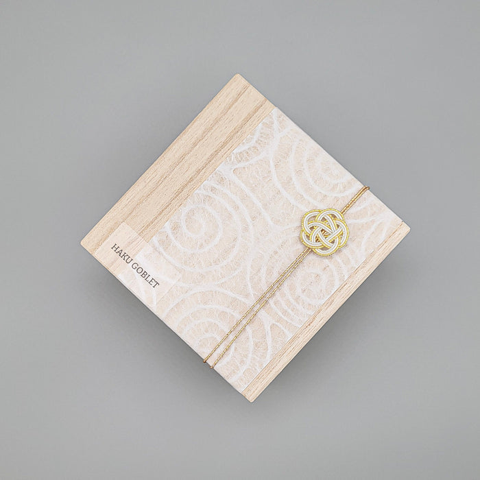 Emui × YUNOMI / HAKU Goblet(Handmade Ceramic / 桐箱入りユノミオリジナル)box top