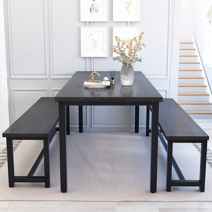 Ensemble de salle à manger Kaihlani pour 4 personnes (table de 119 cm de long) Noir