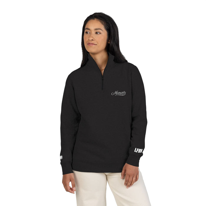 Fleece Pullover Embroidered with Memento Mori LFRH Live Fearless, Remember Humbly - Memento Mori Clothing
