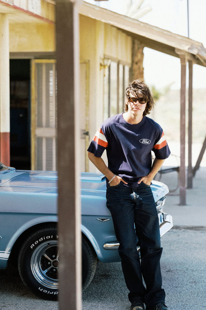 Men's Ford Built Tough Jersey in the color American Navy - Men's Lifestyle image