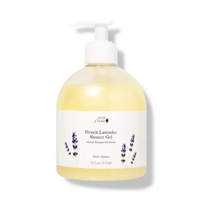 French Lavender Shower Gel 237ml bottle with pump, 100% Pure, moisturizing and soothing for the skin.