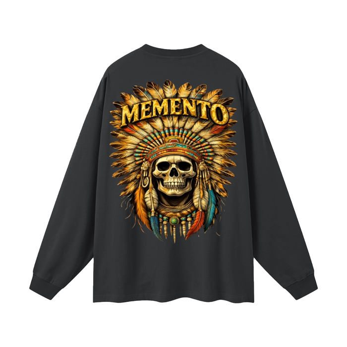 Golden Chief Oversized Unisex Long Sleeve T-Shirt - Memento Mori Clothing