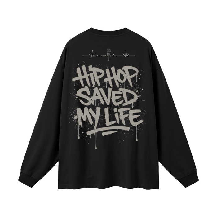Hip Hop Saved Me Oversized Unisex Long Sleeve T-Shirt - Memento Mori Clothing