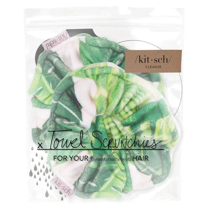 Kitsch Microfiber Towel Scrunchies - Palm Print