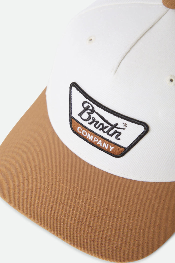 Unisex Linwood Netplus Snapback in the color Off White/Copper - Additional Laydown image