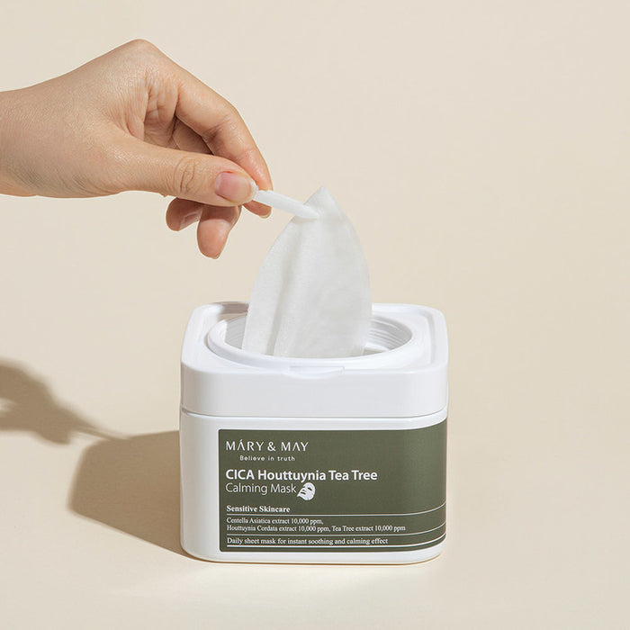 Mary & May Cica Houttuynia Tea Tree Calming Mask 400gm-30ea