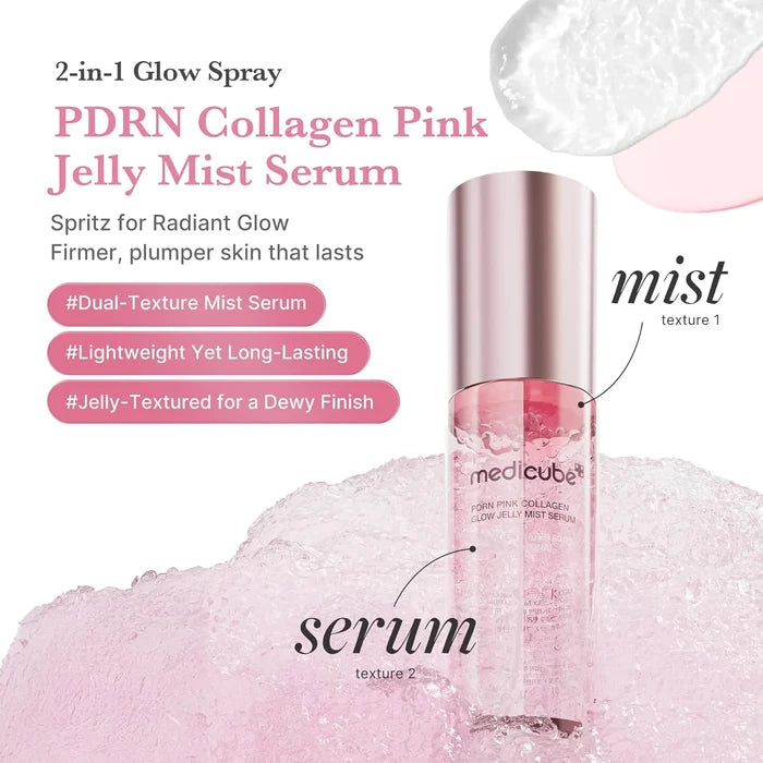 Medicube PDRN Pink Collagen Glow Jelly Mist Serum 100Ml