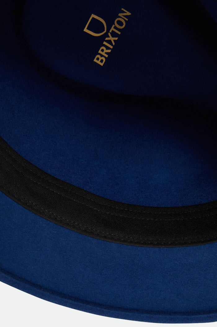 Unisex Messer Fedora in the color Midnight Blue/Pinecone - Additional Laydown image