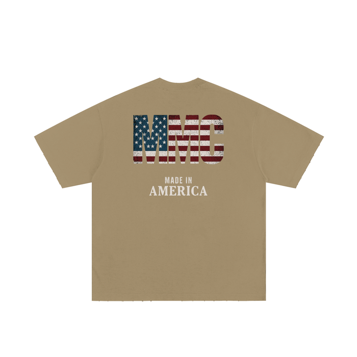 MMC Flag Heavyweight Hand-frayed T-Shirt - Memento Mori Clothing