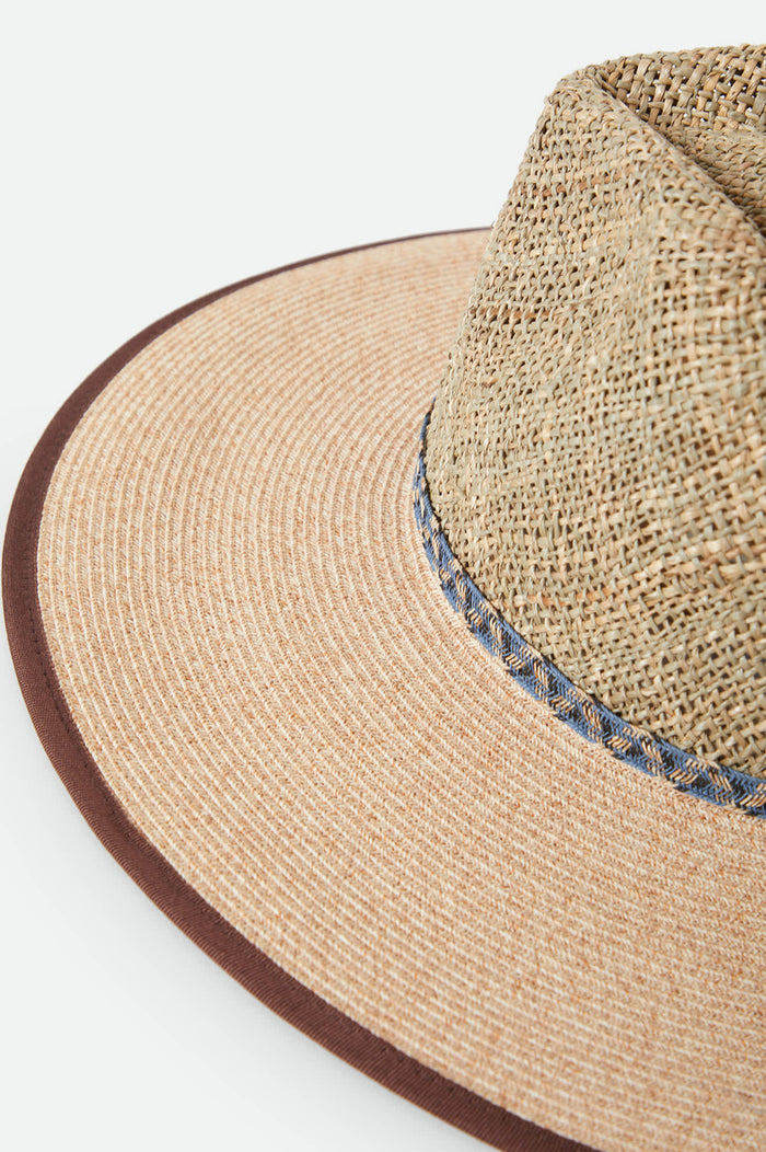 Women's Nova Seagrass Straw Hat in the color Natural/Black - Additional Laydown image