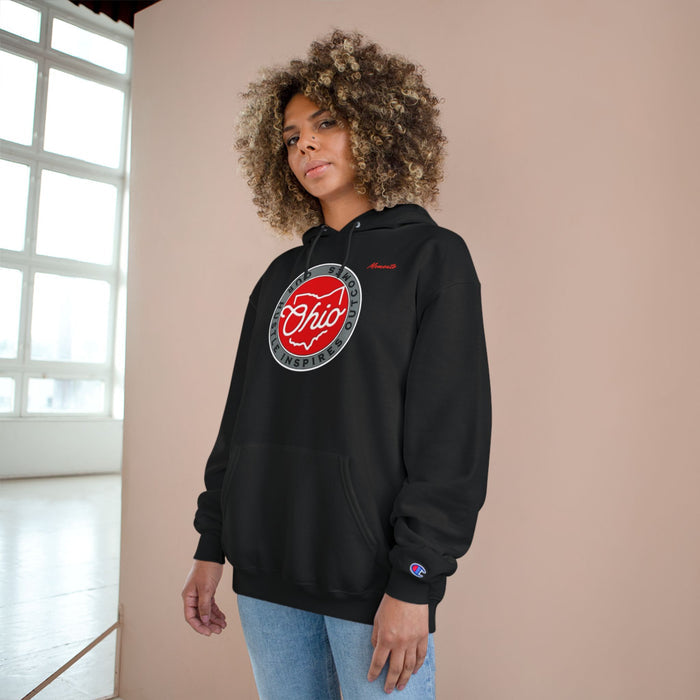 Ohio Champion Hoodie — Vintage Buckeye O Logo Pullover - Memento Mori Clothing