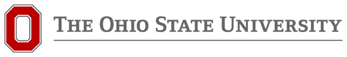 A red and gray Ohio State University logo is displayed alongside the text "The Ohio State University".