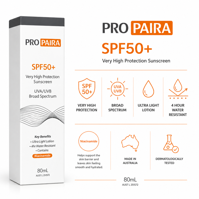 Propaira SPF 50+ White Sunscreen Lotion 80ml