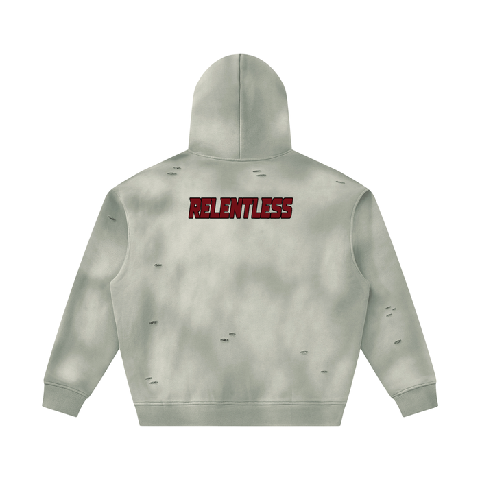 Relentless Unisex Sunfade Frayed Fleece Hoodie