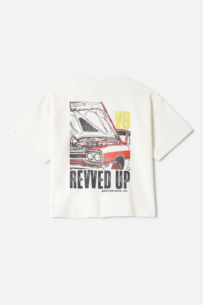 Revved Up Boxy Crew T-Shirt - Off White