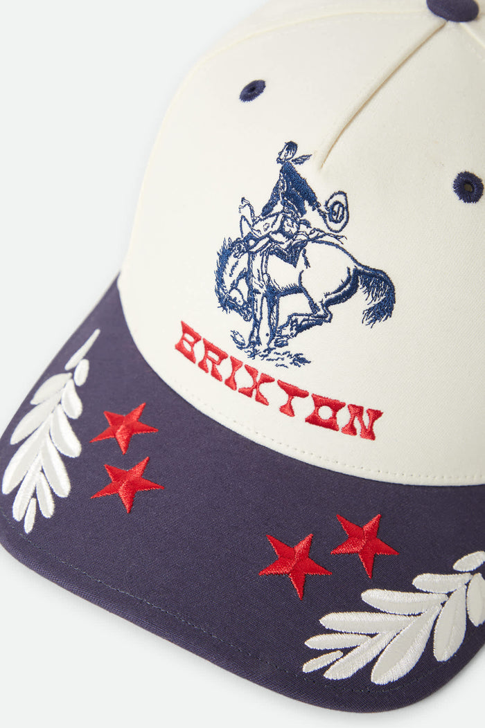 Women's Rodeo Netplus Snapback in the color Off White/Navy - Additional Laydown image