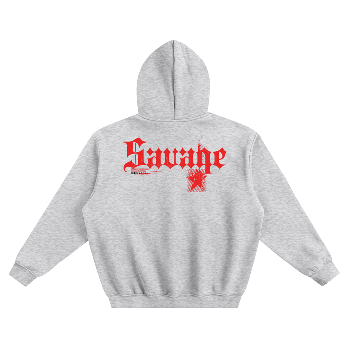 SAVAGE Boxy Hoodie - Memento Mori Clothing