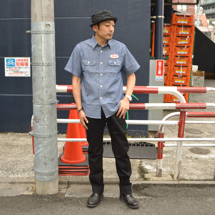 SUGAR CANE "SC41470" 13oz Black Denim SLIM FIT