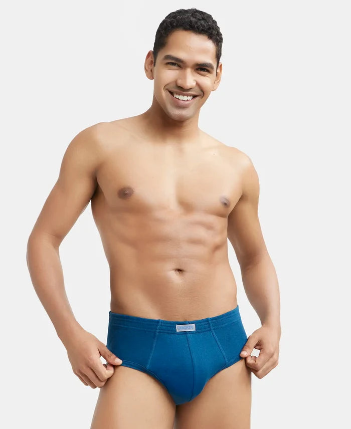 Super Combed Cotton Rib Solid Brief with StayFresh Treatment - Poseidon-6