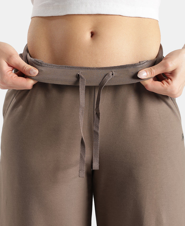 Super Combed Cotton Rich Elastane Stretch Relaxed Fit Culottes - Dark Khaki