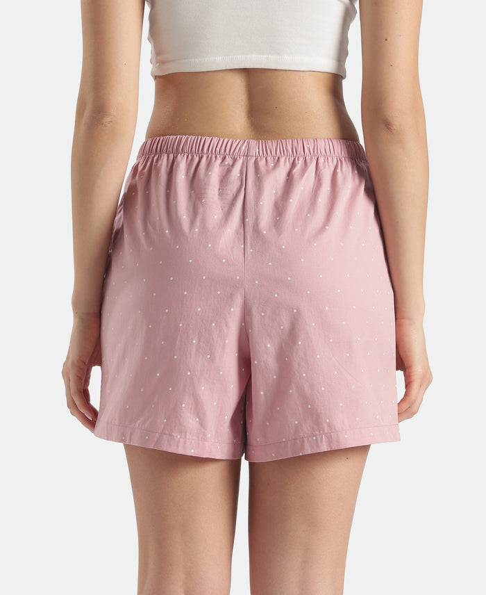 Super Combed Cotton Woven Twill Fabric Relaxed Fit Shorts with Side Pockets - Lily Pad & Zephyr (Pack of 2)