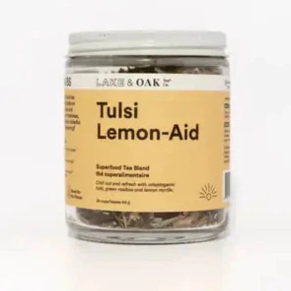 Tulsi Lemon-Aid – Organic Superfood Tea Blend (80g) | Lake & Oak