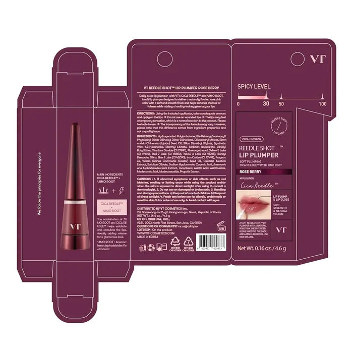 VT Reedle shot Lip Plumper Rose Berry 4.3g