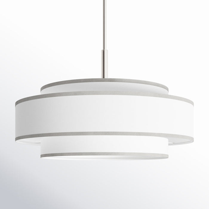 Aasim 5 - Lustre tambour à abat-jour clair