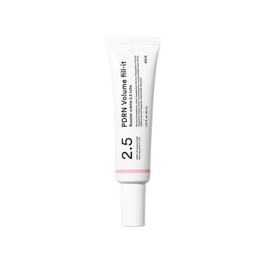 ABIB PDRN Volume Fill-it Booster Crème 2.5 Tube is a lightweight and firming formula designed to boost skin volume and improve elasticity. Enriched with 15,000ppm PDRN and 10,000ppm Volufiline, it helps enhance skin fullness while reducing the appearance of wrinkles. With Retinal and Peptides, this cream smooths fine lines and refines skin texture. Added Ceramides, Squalane, and Panthenol help support the skin barrier and provide lasting hydration, leaving your skin looking plump, firm, and revi