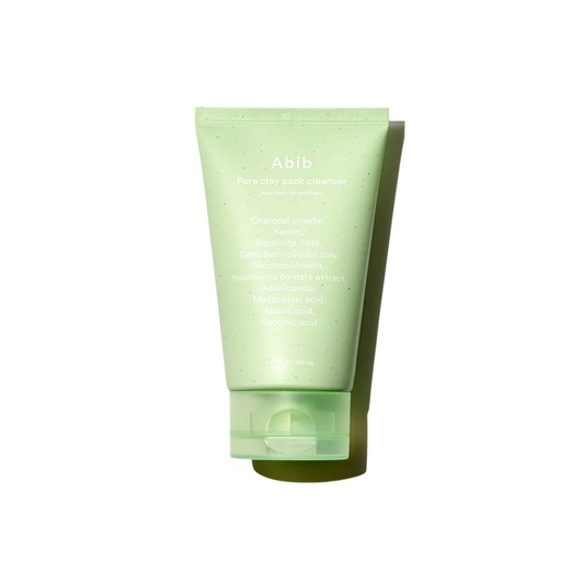 ABIB Pore Clay Pack Cleanser Heartleaf Charcoal Foam is a multi-functional clay-to-foam cleanser designed to deeply purify pores while gently exfoliating dead skin cells. Formulated with Kaolin, Bentonite, and a 5-Type Clay Complex, it helps absorb excess oil and remove impurities from the skin. Charcoal Powder helps unclog pores and refine skin texture, while Houttuynia Cordata (Heartleaf) Extract soothes and comforts the skin. Hyaluronic Acid and Beta-Glucan provide light hydration to keep ski