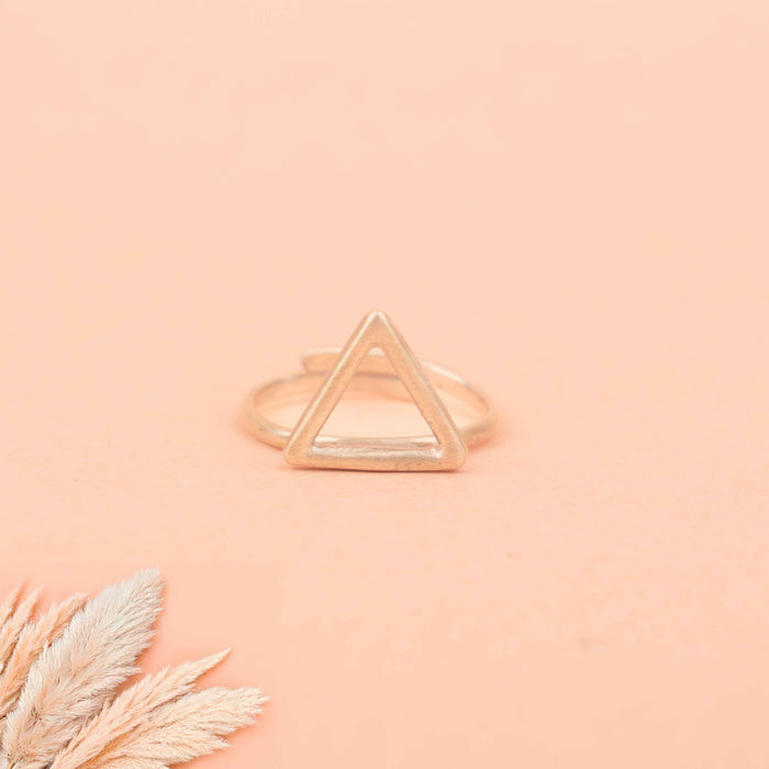 Adya Carved Trikon Ring