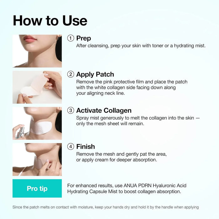 [Anua] PDRN Collagen Melting Patch for Neck 0.02g*4EA - Ballagrio