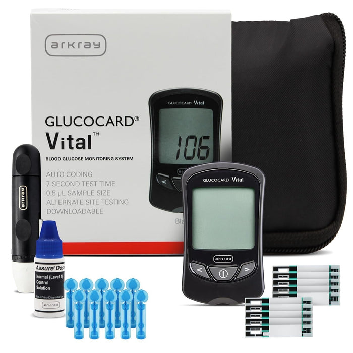 Arkray Glucocard Vital Blood Glucose Meter Kit - 761100-Box - LL Medico