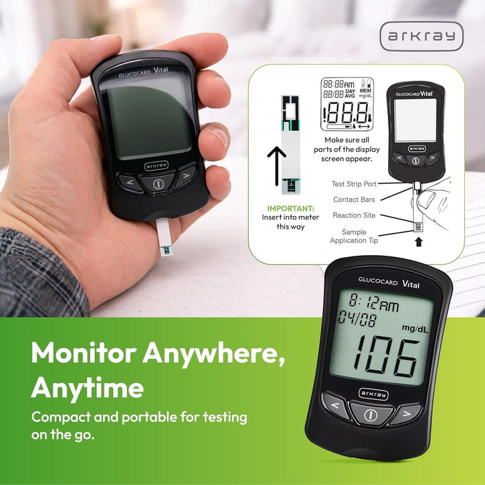 Arkray Glucocard Vital Blood Glucose Meter Kit - 761100-Box - LL Medico
