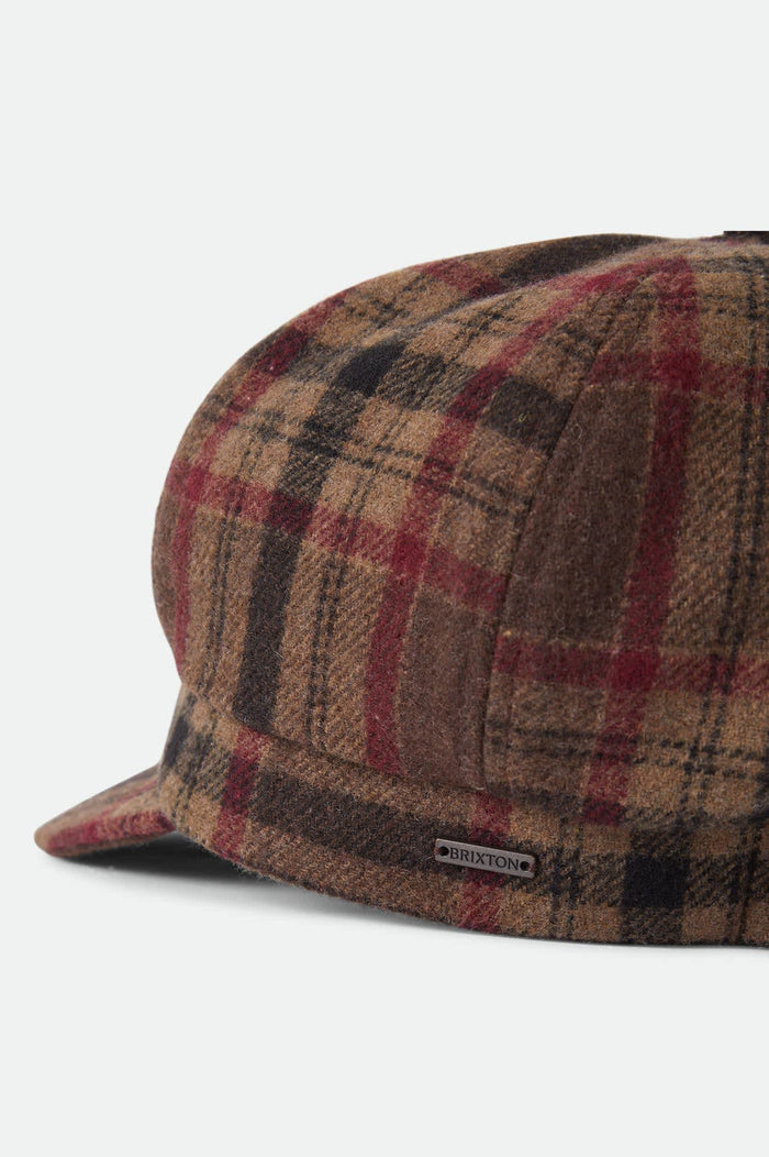 Women's Bailey Cap in the color Sand/Red/Brown - Additional Laydown image