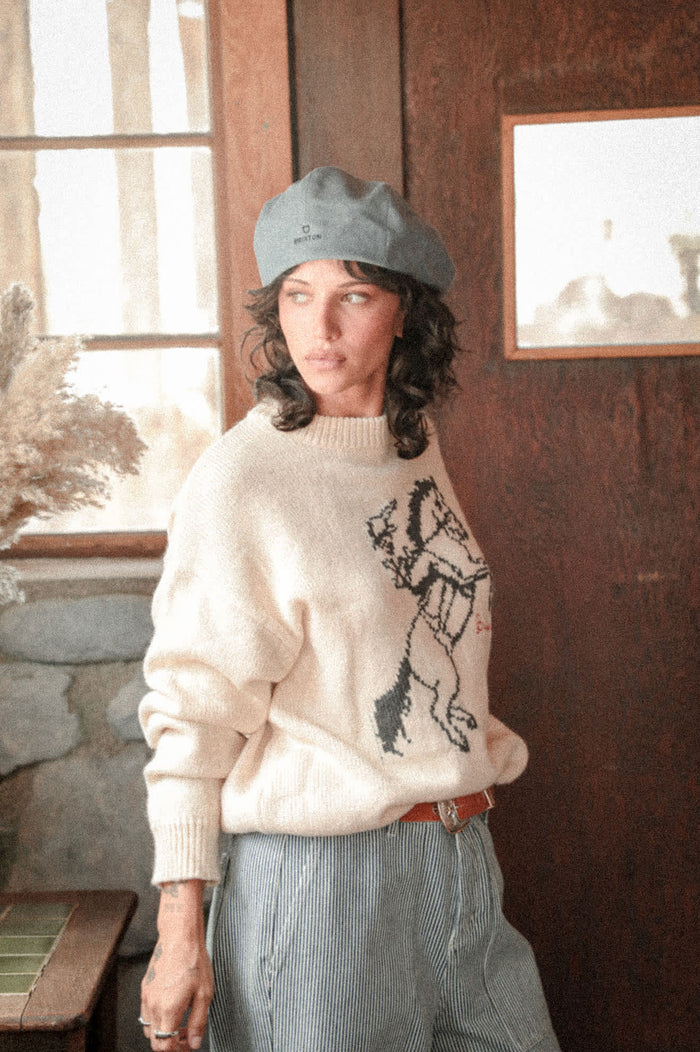 Unisex Barrel Alpha Snap Cap in the color Light Stone Wash Denim - Women's Lifestyle image