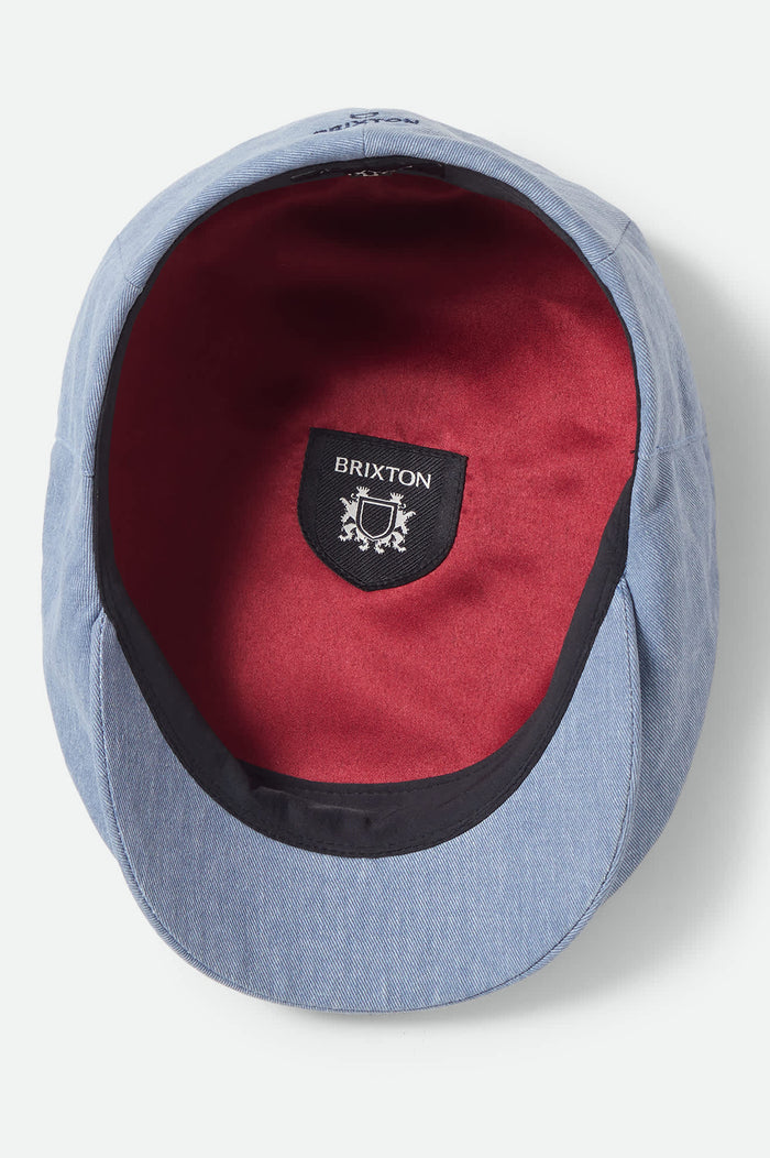 Unisex Barrel Alpha Snap Cap in the color Light Stone Wash Denim - Additional Laydown image