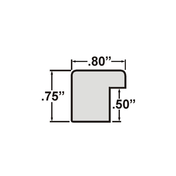 Bauhaus 0.75", Stainless Silver Picture Frame