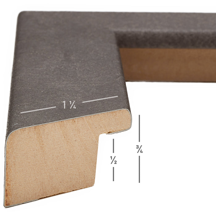 Bauhaus 125 1.25", Concrete Gray Picture Frame