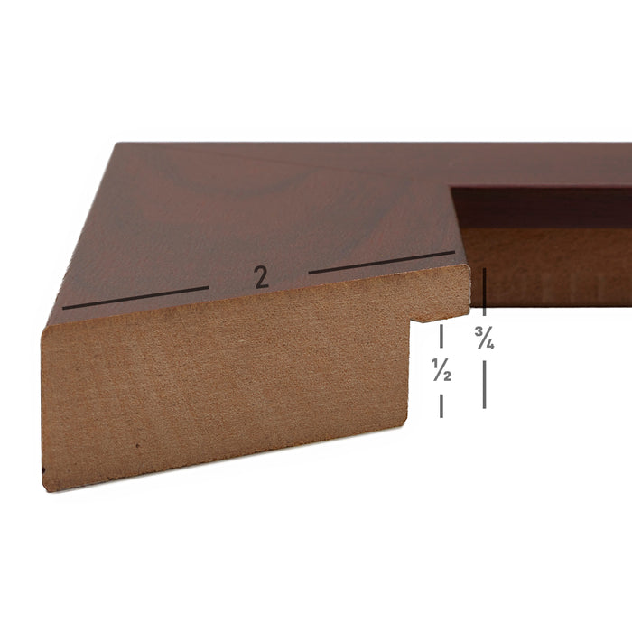 Bauhaus 200 2", Dark Mahogany Picture Frame