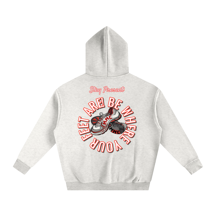 Be Where Your Feet Are Fleeced Hoodie - Memento Mori Clothing