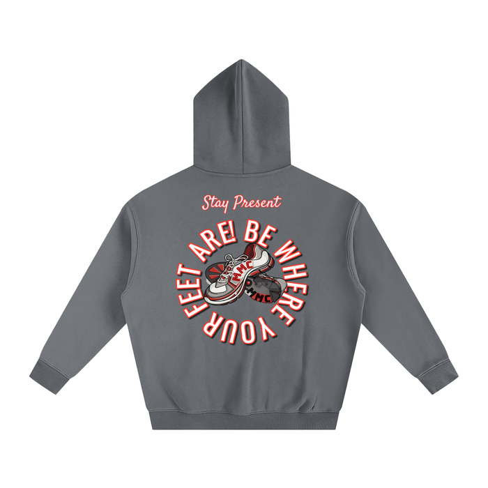 Be Where Your Feet Are Fleeced Hoodie - Memento Mori Clothing