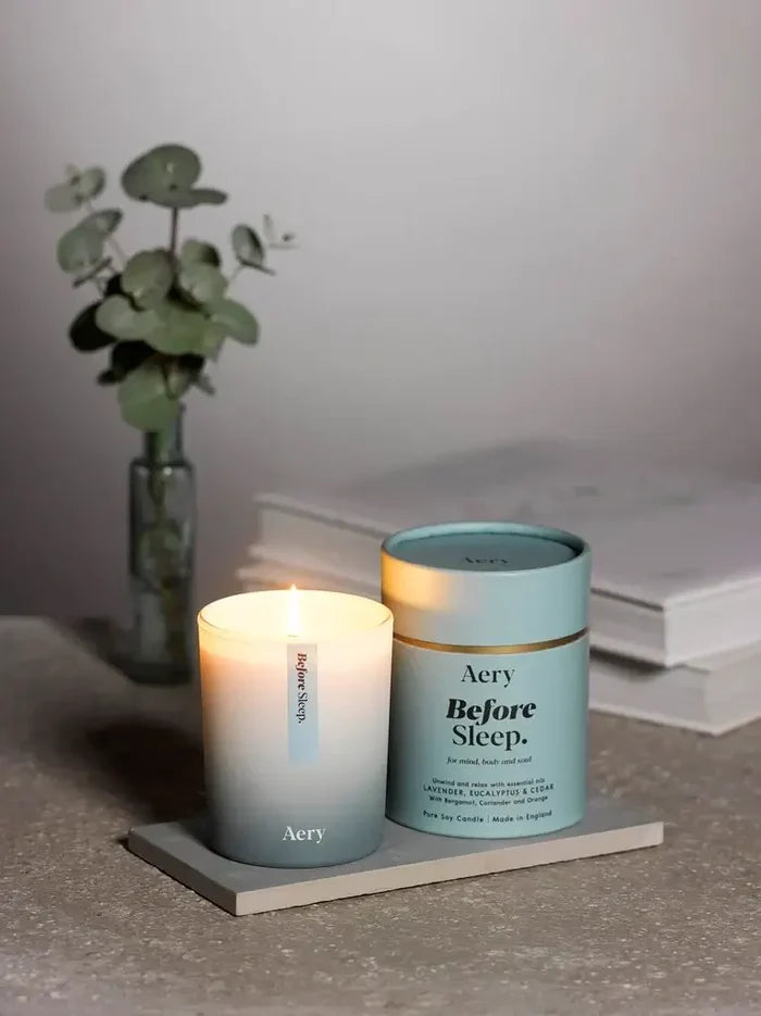 Before Sleep Scented Candle - Lavender Eucalyptus and Cedar - Aery Living