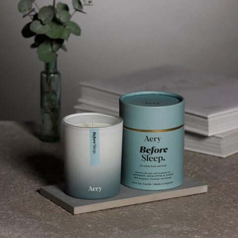 Before Sleep Scented Candle - Lavender Eucalyptus and Cedar - Aery Living